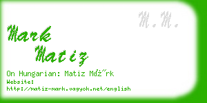 mark matiz business card